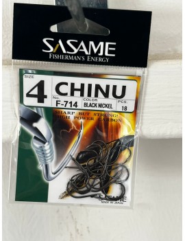 Sasame Chinu F-714 Serisi Olta İğnesi Black Nickel NO;4