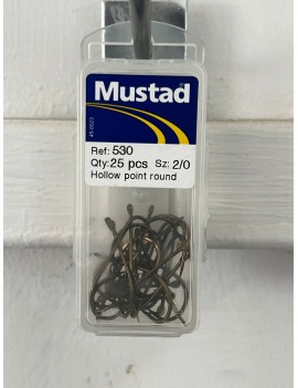 Mustad 530 Çapraz Tekli Olta İğnesi Bronz #2/0 (25 adet)