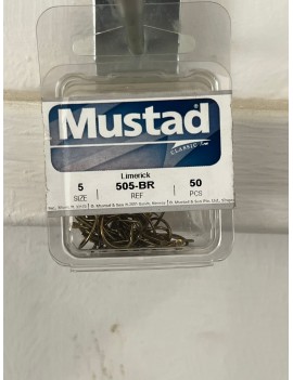 Mustad 505 Çapraz Tekli Olta İğnesi Bronz #5 (50 adet)